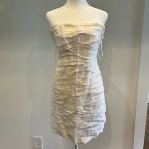 J Crew White Strapless Dress